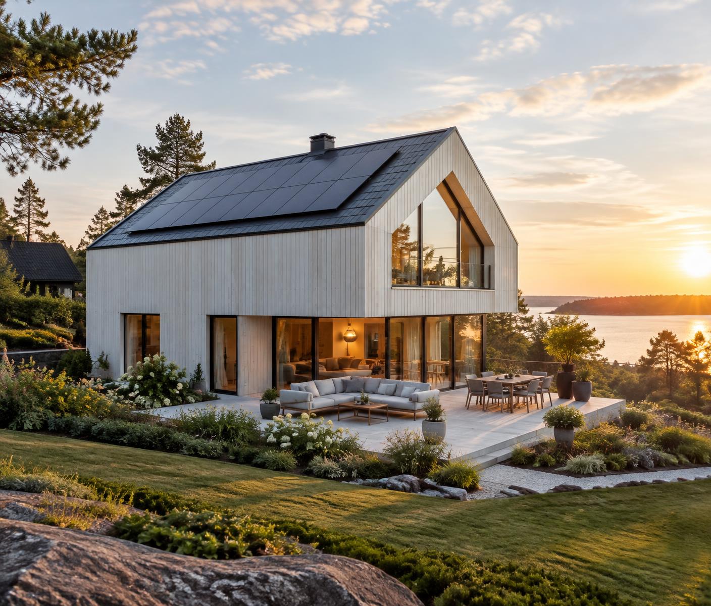 Villa med solceller